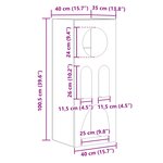vidaXL Buffet Chêne Sonoma 40 x 35 x 100.5 cm Bois d'ingénierie