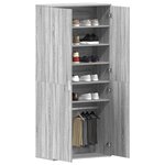 vidaXL Cabinet à chaussures avec étagère Gris Sonoma 80 x 39 x 178 cm