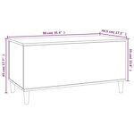 vidaXL Table basse Chêne fumé 90x44 5x45 cm Bois d'ingénierie