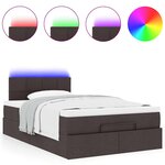 vidaXL Lit ottoman avec matelas marron foncé 120x200 cm tissu