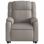 vidaXL Fauteuil inclinable électrique taupe tissu