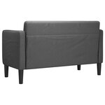 vidaXL Canapé causeuse gris foncé 109 cm tissu velours côtelé
