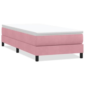 vidaXL Sommier à lattes de lit sans matelas rose 100x210 cm velours