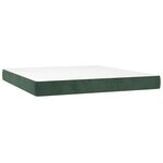 vidaXL Sommier à lattes de lit matelas et LED Vert foncé 180x200 cm