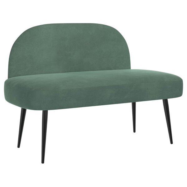 vidaXL Banc rembourré avec dossier Vert marin 110 x 60 x 76 cm Velours