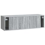 vidaXL Meuble TV mural 98 x 31 x 30 cm Sonoma gris Bois d'ingénierie
