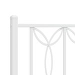 vidaXL Cadre de lit métal avec tête de lit blanc 183x213 cm