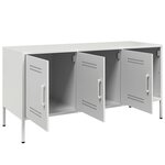 vidaXL Meuble TV blanc 100 5x39x50 5 cm acier