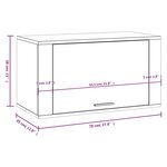 vidaXL Armoire à chaussures murale Noir 70x35x38 cm Bois d'ingénierie