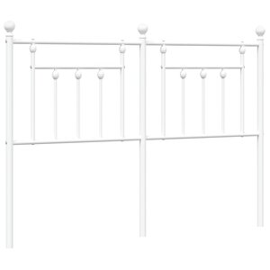 vidaXL Tête de lit métal blanc 140 cm