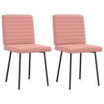 vidaXL Chaises à manger lot de 2 rose similicuir