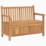 vidaXL Banc de Rangement de Jardin Marron 114 x 60 x 90 cm