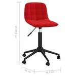 vidaXL Chaises à manger pivotantes lot de 2 rouge bordeaux velours