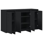 vidaXL Buffet Noir 120 x 41 x 75 cm Bois d'ingénierie
