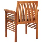 vidaXL Chaises à dîner de jardin et coussins 4Pièces Bois d'acacia massif