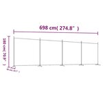 vidaXL Cloison de séparation 4 panneaux Anthracite 698x180 cm Tissu