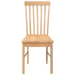 vidaXL Chaises à manger 2 Pièces bois massif caoutchouc
