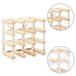 vidaXL Casier à bouteilles 12 bouteilles Pinède solide