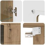 vidaXL Meuble mural chêne artisanal 55 x 29 x 100 cm Bois d'ingénierie