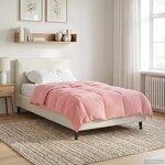 vidaXL Duvet d'été simple Matelassé Rose 135 x 220 cm Microfibre