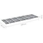 Vidaxl chaise longue 2 places avec coussin acacia solide et acier