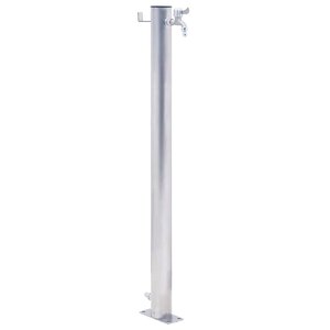 vidaXL Colonne à eau de jardin 80 cm acier inoxydable rond