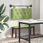 vidaXL Tête de lit suspendue Avec lumière LED Vert clair Velours
