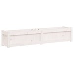 vidaXL Jardinières 2 Pièces blanc bois de pin massif