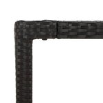 vidaXL Ensemble à manger de jardin coussins 7Pièces Noir Résine tressée