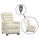 vidaXL Fauteuil Crème Similicuir