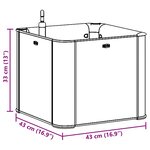 vidaXL Lit surélevé de jardin système d'arrosage Anthracite 43x43x33cm