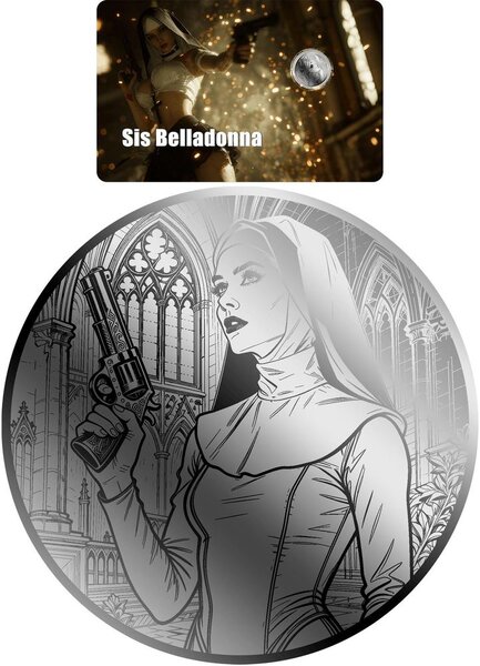Monnaie SIS BELLADONNA 1/1000 Oz Palladium 12$ Liberia 2026 (PRÉCOMMANDE)