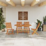 Set de jardin 5 pièces en bois d'acacia