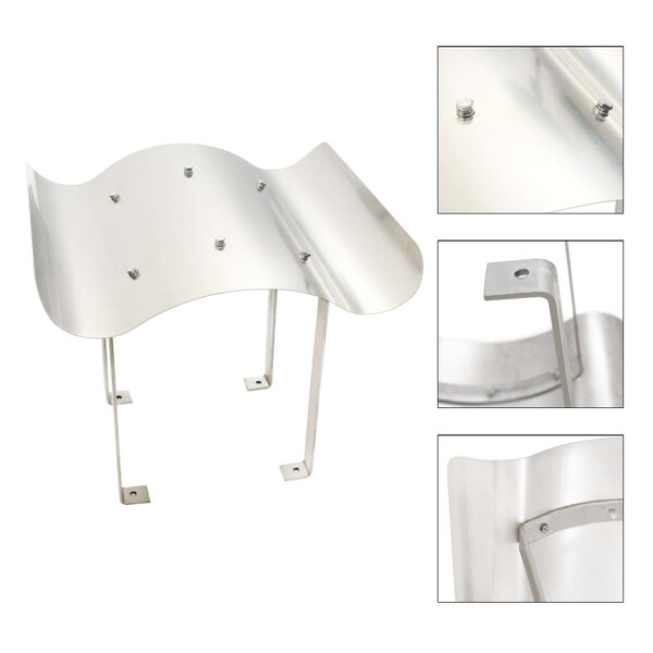vidaXL Capot de cheminée Acier inoxydable 80 x 80 x 39 cm