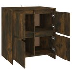vidaXL Buffets 2 Pièces Chêne fumé 70x41x75 cm Bois d'ingénierie