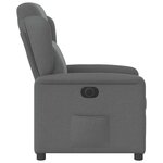 vidaXL Fauteuil inclinable électrique Gris foncé Tissu