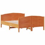 vidaXL Cadre de lit sans matelas cire marron 160x200cm bois pin massif