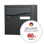 Boîte aux lettres Préface compact noir sablé ral 2100 ms