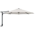 vidaXL Parasol de jardin Beige et Noir 248 x 248 x 148 cm