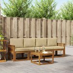 vidaXL Ensemble de canapés d'extérieur 5 pc Naturel et Beige