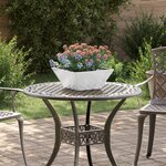 vidaXL Bac de Jardin à Fleurs 35x35x15 cm en Acier Galvanisé