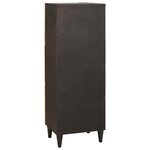 vidaXL Meuble d'appoint avec stockage Noir et or 40 x 33.5 x 110 cm