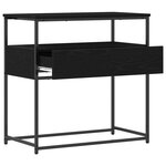 vidaXL Table Console avec tiroir Chêne noir 75 x 40 x 75 cm