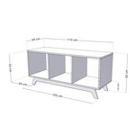 Meuble de rangement NABOSKY blanc 1x3