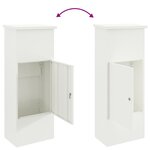 vidaXL Boîte de dépôt de colis Blanc 44.5 x 29 x 110.5 cm Acier