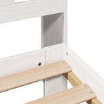vidaXL Lit bibliothèque sans matelas blanc 140x200 cm bois pin massif