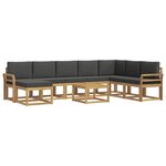 vidaXL Ensemble de canapés d'extérieur 9 pc Blanc et anthracite