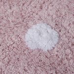 Tapis coton forme biscuit - rose - 120 x 160