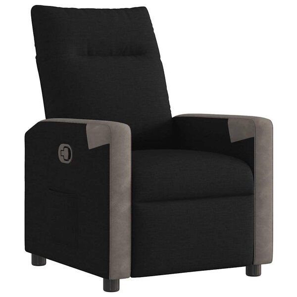 vidaXL Fauteuil inclinable Noir Tissu