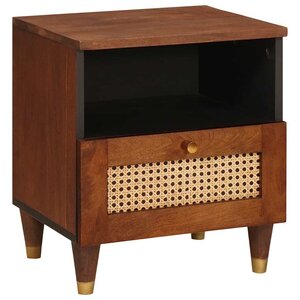 vidaXL Cabinet de chevet Marron 40 x 33 x 46 cm Bois d'acacia massif